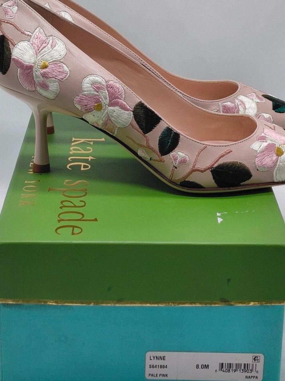 Kate Spade Lynne Pumps Pale Pink Floral Embroidered Heels Wedding Party